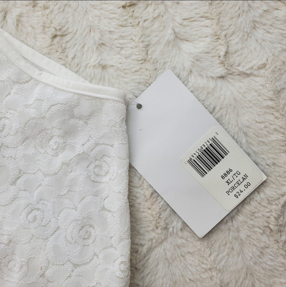 NWT Elita Women's Tank Top Lingerie White Vintage 80s 90s Canada Size Medium - Picture 8 of 8